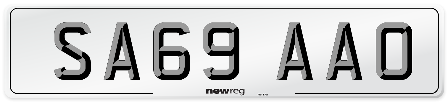 SA69 AAO Number Plate from New Reg